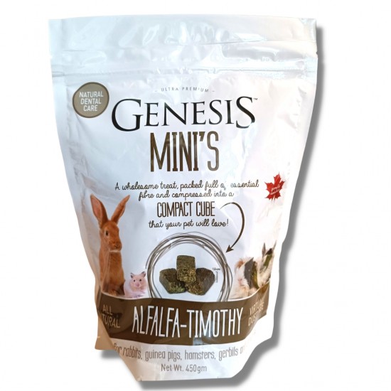 Genesis Mini's Alfalfa - Timothy Naturale 450gr mangime complementare NEW