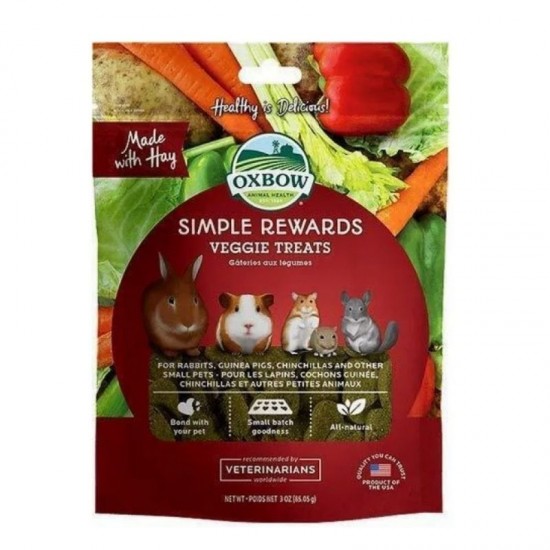 Oxbow Simple Rewards - Veggie Treats - 85 gr alimento complementare per conigli e roditori