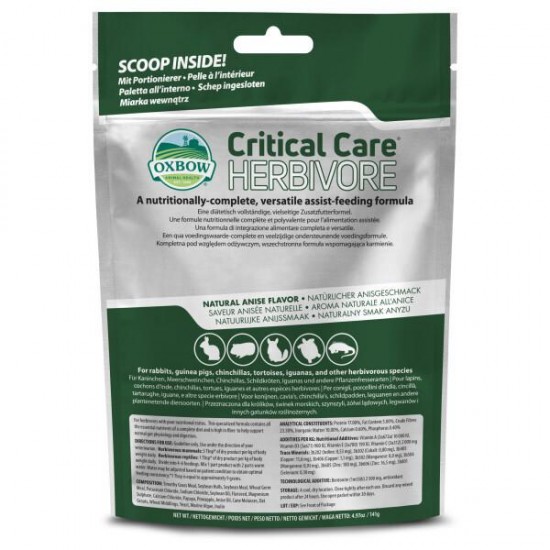 Oxbow Critical Care 141 gr - alimentazione completa per piccoli erbivori