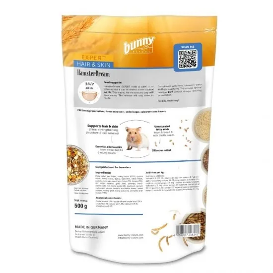 Sogno per Criceti Expert Hair & Skin 500 gr Mangime completo SOLO 12,99€