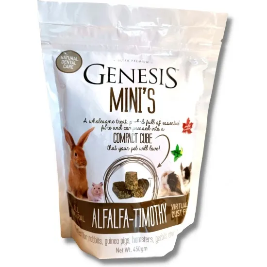 Genesis Mini's Alfalfa - Timothy aroma menta piperita 450 gr mangime complementare NEW