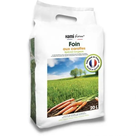 Fieno Hamiform Foin Premium con Carote alimento complementare 20 L PROMO QUANTITA'