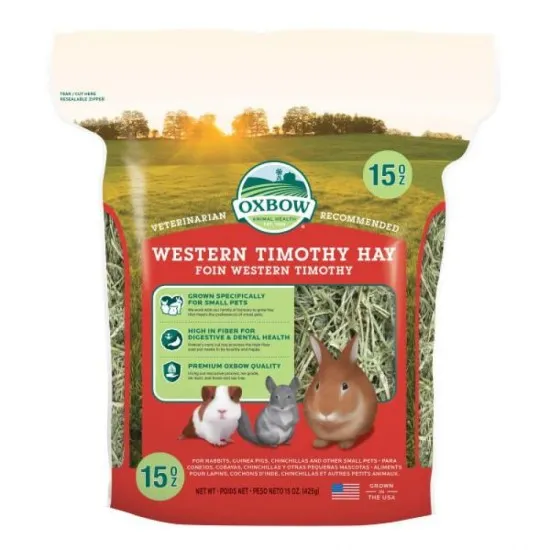 Fieno Oxbow - Western Timothy Hay - 425 gr mangime semplice per conigli e roditori