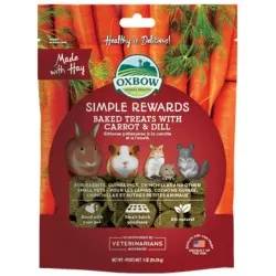 Oxbow Simple Rewards - Baked Treats with Carrot & Dill  - 85 gr alimento complementare per conigli e roditori 