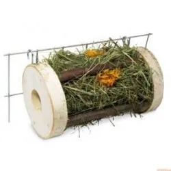 Portafieno in Legno Jr Farm con Fieno e Fiori di Calendula mangime complementare SOLO 5,90€