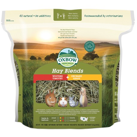 Fieno Oxbow Hay Blends 1,130kg mangime semplice per Conigli e Roditori
